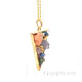 Collier en cristal de croc de cristal de couleur d&#39;or de fournisseur de la Chine avec des accessoires de femmes